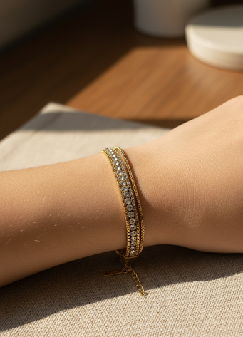 Double Row Tennis Bracelet