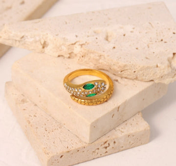 Gold Snake Wrap Ring