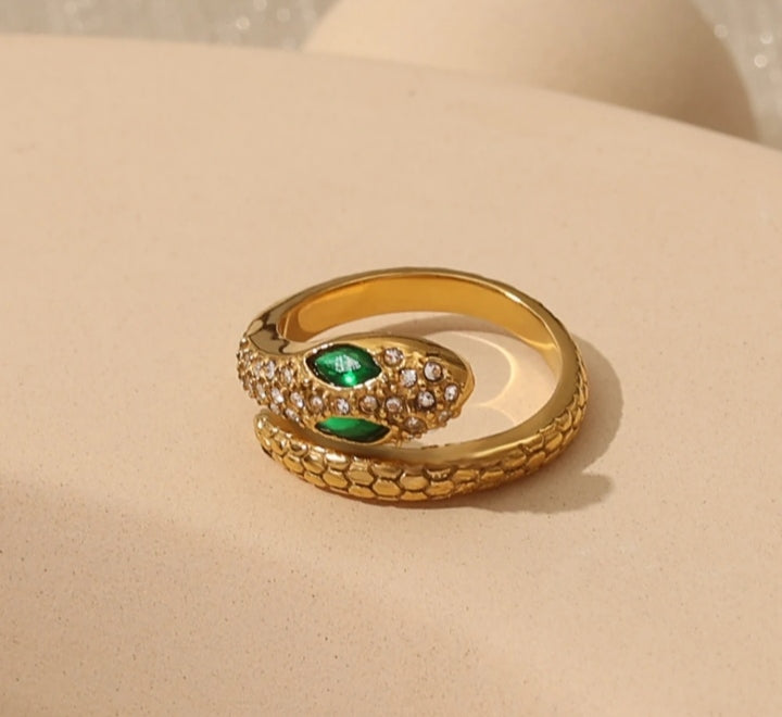 Gold Snake Wrap Ring