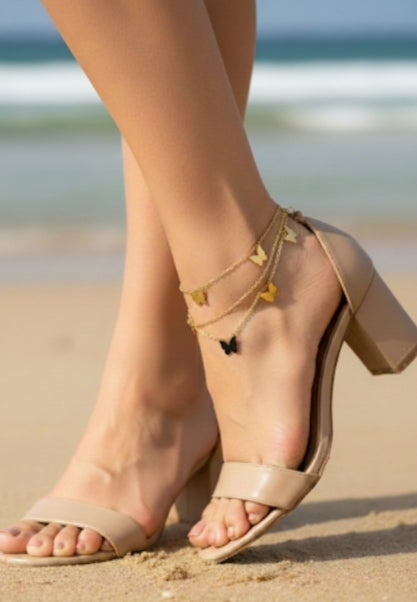 Layered Butterfly Anklet