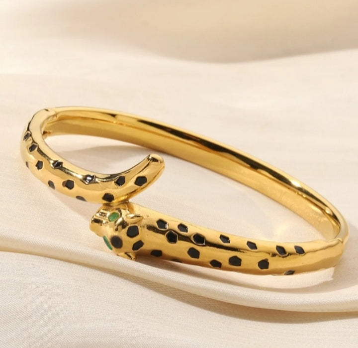 Leopard Print Bangle Bracelet